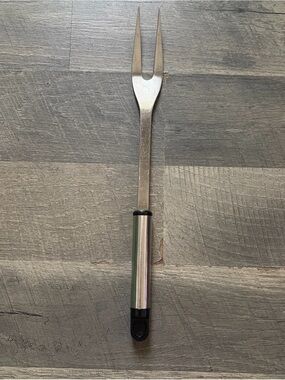 Stainless‎ Steel Carving Fork with Black and Silver Handle